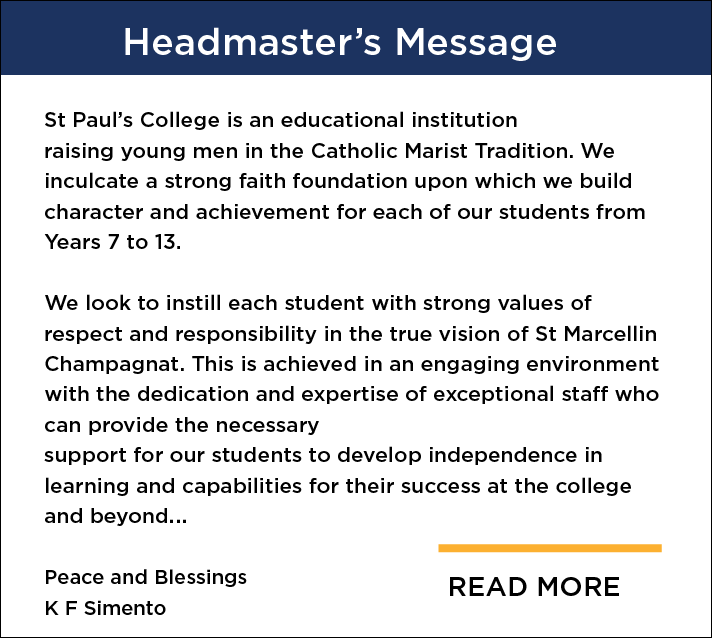 Headmaster's Message
